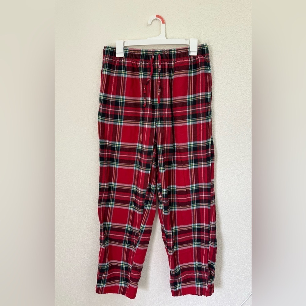 Lands' End Red Plaid Christmas Pajama Pants Women’s Size Medium